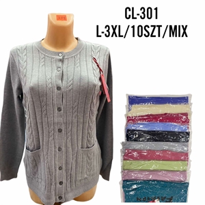 Sweter damski zapinany na guziki (L-3XL)