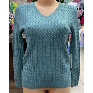 Sweter z dekoltem w serek (M-XL)