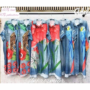 Sukienka koszulowa damska produkt Włoski