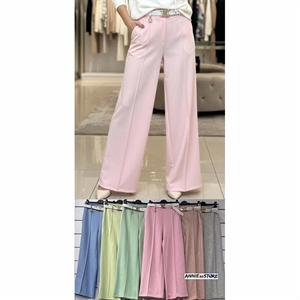Spodnie szerokie nogawki damskie produkt Włoski