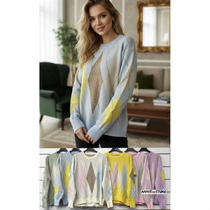 Sweter damski okrągły