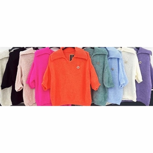 Sweter damski z krótkim rękawem