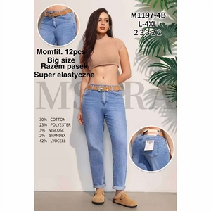Jeansy mom fit Big Size  L-4XL