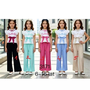 Spodnie plisowane dziewczęce  6-16 lat