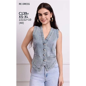 Kamizelka jeansowa damska  XS-XL
