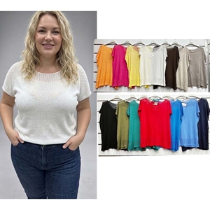 Sweter damski z krótkim rękawem