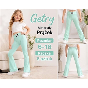 Legginsy dzwony prążek  6-16 lat