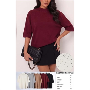 Sweter damski z krótkim rękawem