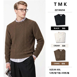 Sweter męski okrągły  M-2XL