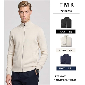 Sweter męski na suwak M-2XL