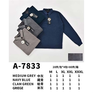 Sweter męski na suwak  M-3XL