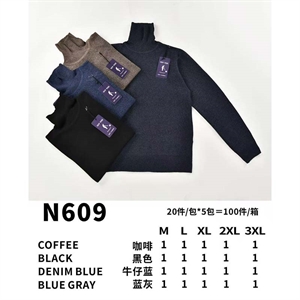 Sweter męski z golfem  M-3XL