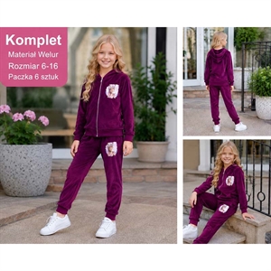 Komplet dresy welurowe  6-16 lat