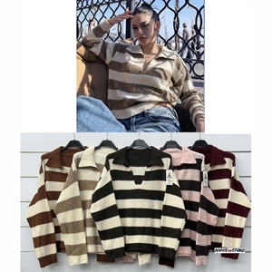 Sweter damski z kołnierzykiem