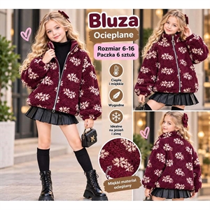 Bluza ocieplana dziewczęca  6-16 lat