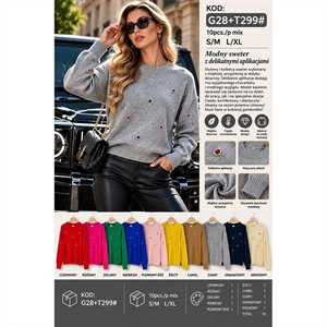 Sweter damski okrągły  S/M-L/XL