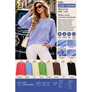 Sweter damski okrągły  S/M-L/XL