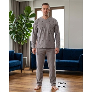 Piżama męska ocieplana frotte  M-3XL