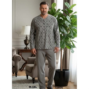 Piżama męska ocieplana frotte  M-3XL