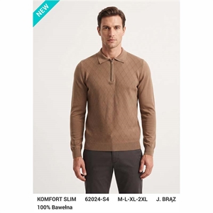 Sweter męski z dekoltem w serek  M-2XL