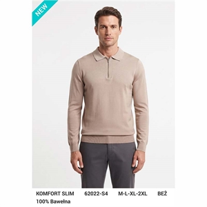 Sweter męski na pół suwak  M-2XL