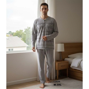 Piżama męska ocieplana frotte  M-3XL