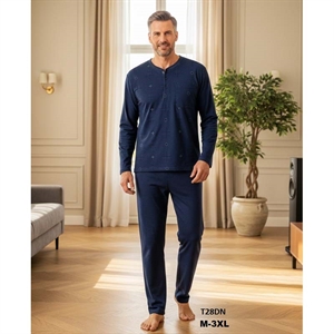 Piżama męska ocieplana frotte  M-3XL
