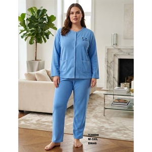 Piżama damska ocieplana frotte  M-3XL
