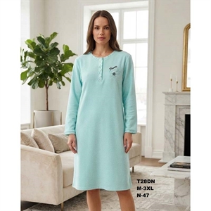 Koszula nocna ocieplana frotte  M-3XL