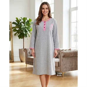 Koszula nocna ocieplana frotte  M-3XL