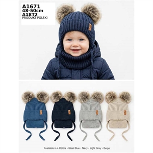 Komplet Czapka + Komin produkt Polski  48-50cm