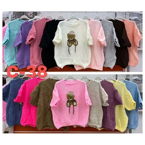 Sweter damski z krótkim rękawem - Produkt Włoski