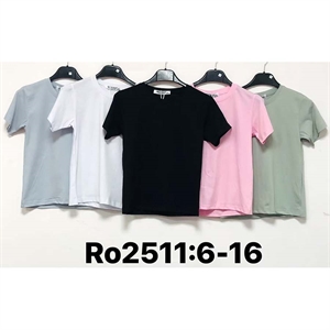 Bluzka z krótkim rękawem dziewczęca 6-16