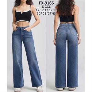 Jeansy szerokie nogawki  S-2XL