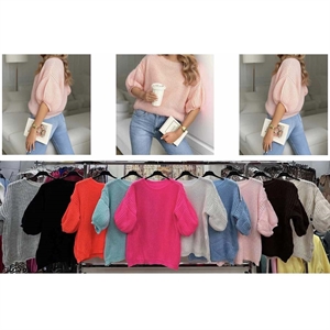 Sweter damski okrągły