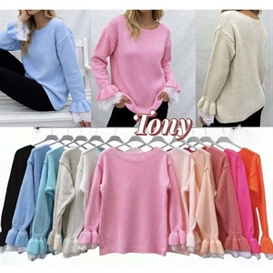 Sweter damski okrągły