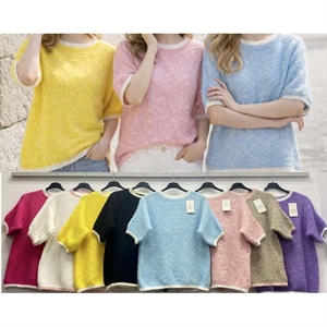 Sweter damski z krótkim rękawem