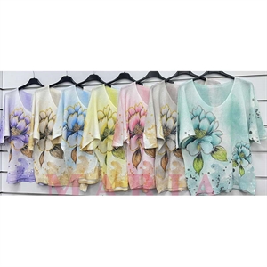 Sweter damski z krótkim rękawem