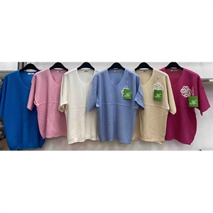 Sweter damski z dekoltem w serek  S/M-L/XL