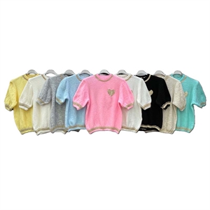 Sweter damski z krótkim rękawem - Produkt Włoski