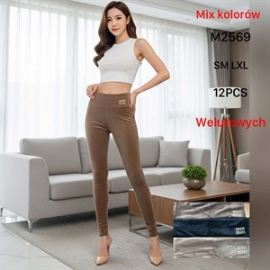 Legginsy welurowe damskie  S/M-L/XL