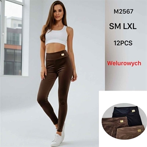 Spodnie welurowe damskie  S/M-L/XL