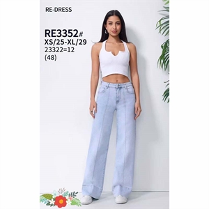 Jeansy szerokie nogawki  XS-XL(25-29)