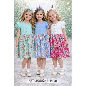 Sukienka dziewczęca  4-14 lat