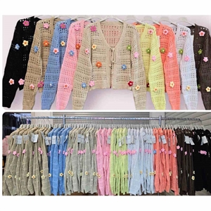 Ażurowy sweter damski