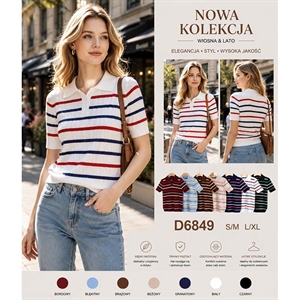 Sweter damski z krótkim rękawem  S/M-L/XL