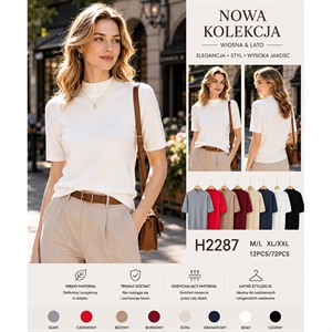 Sweter damski z krótkim rękawem  M/L-XL/2XL