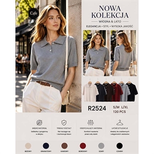 Sweter damski z krótkim rękawem  S/M-L/XL