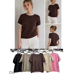Sweter damski z krótkim rękawem