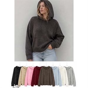 Sweter damski z kapturem